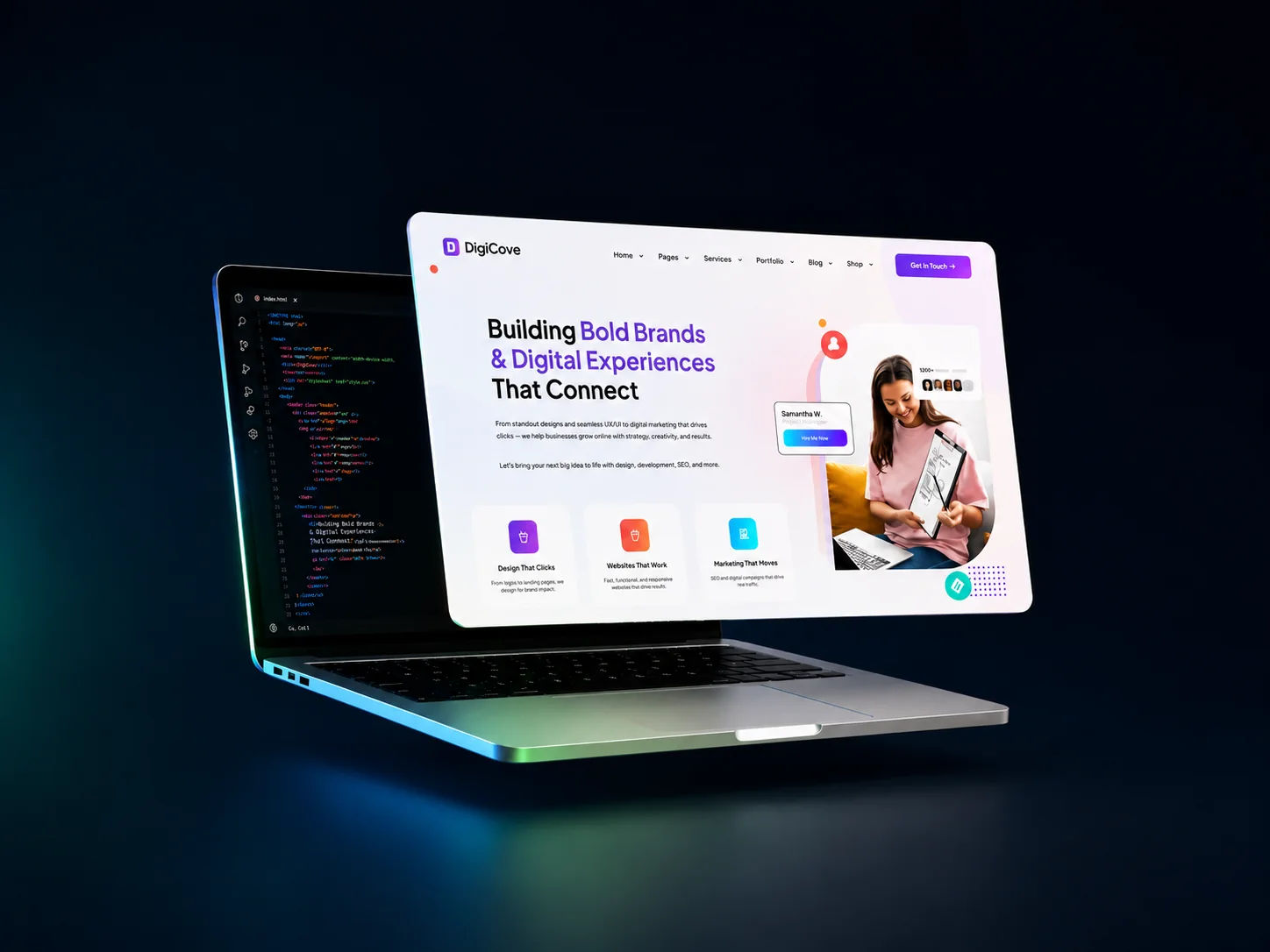 DigiCove website design and development portfolio project